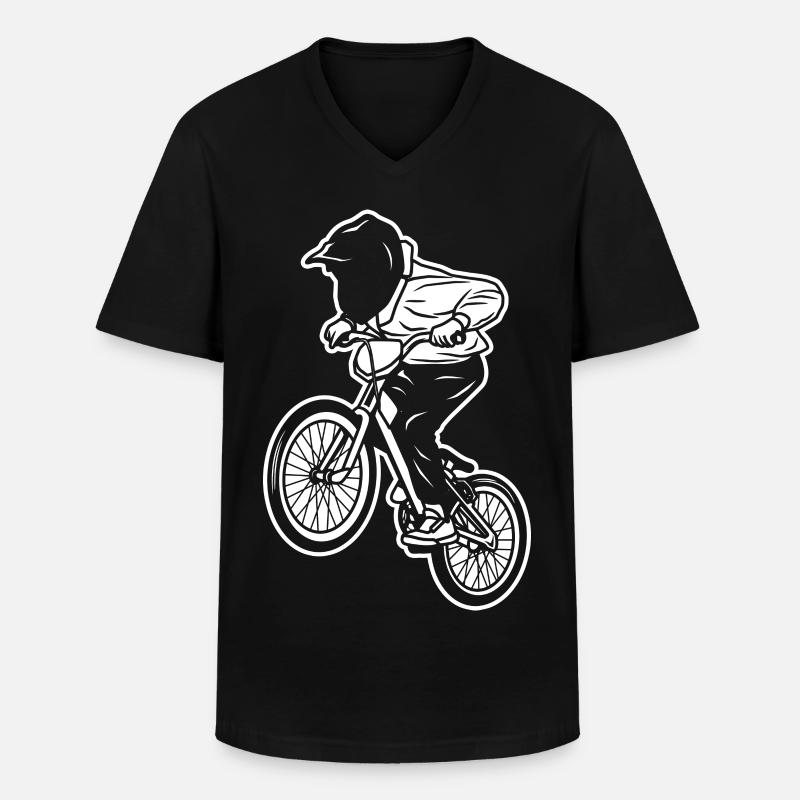 BMX Kind - Männer-T-Shirt mit V-Ausschnitt - Schwarz