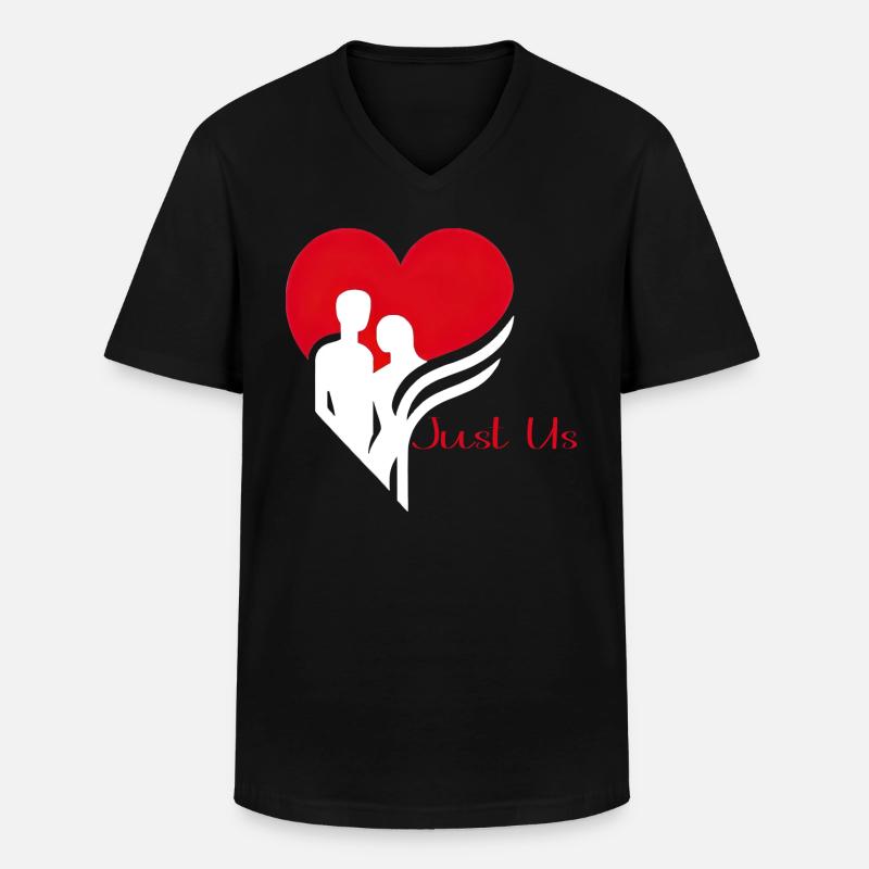 Love Emblem Unity - Männer-T-Shirt mit V-Ausschnitt - Schwarz