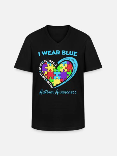Autism - Men's V-Neck T-Shirt - black