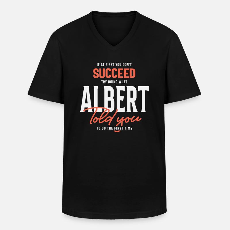 Albert Name Personalisiert Albert - Männer-T-Shirt mit V-Ausschnitt - Schwarz