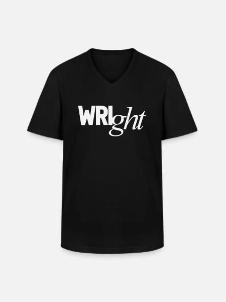 Wright Personal Name - Men's V-Neck T-Shirt - black