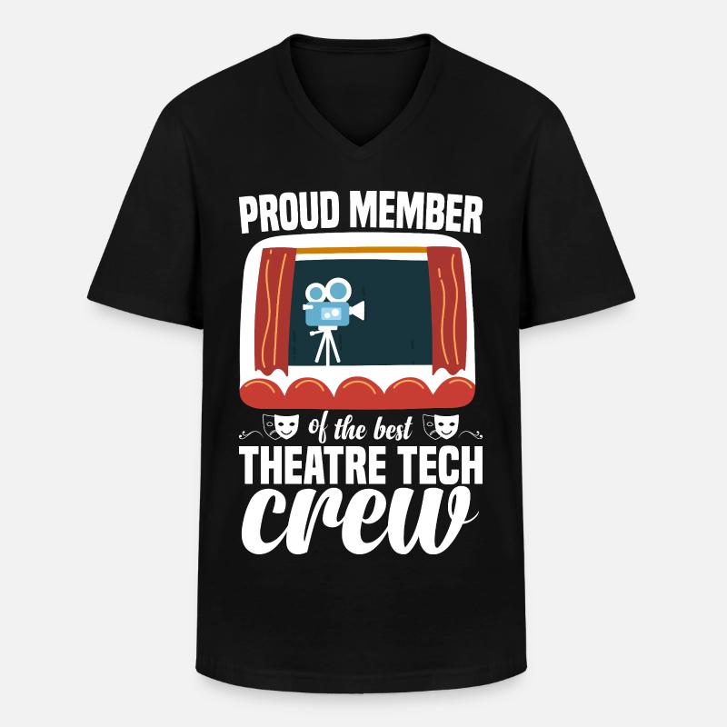 Theatertechniker, Bühnenarbeiter, Theaternerd - Männer-T-Shirt mit V-Ausschnitt - Schwarz