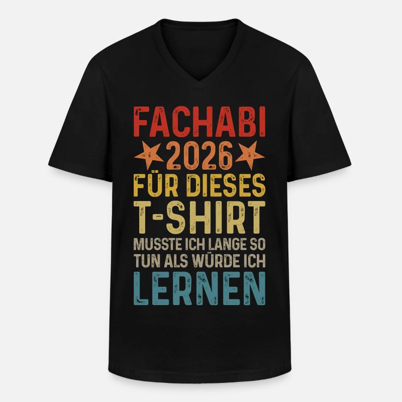 Fachabi 2026 - Männer-T-Shirt mit V-Ausschnitt - Schwarz