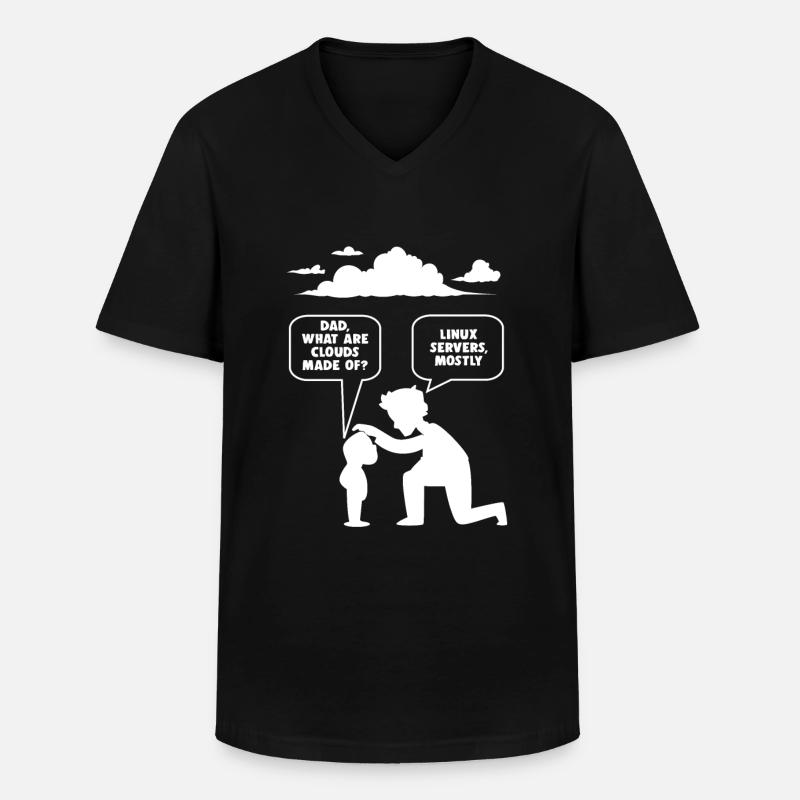Développeur de logiciels Linux programmeur informatique - T-shirt col V Homme - noir