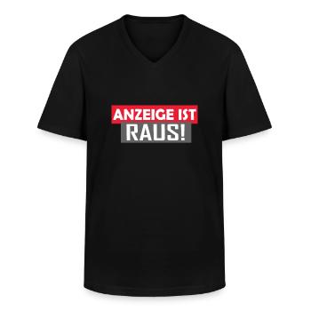 Anzeige ist Raus - Männer-T-Shirt mit V-Ausschnitt - Schwarz - Vorne - AI Model Male 178 dark (178cm)