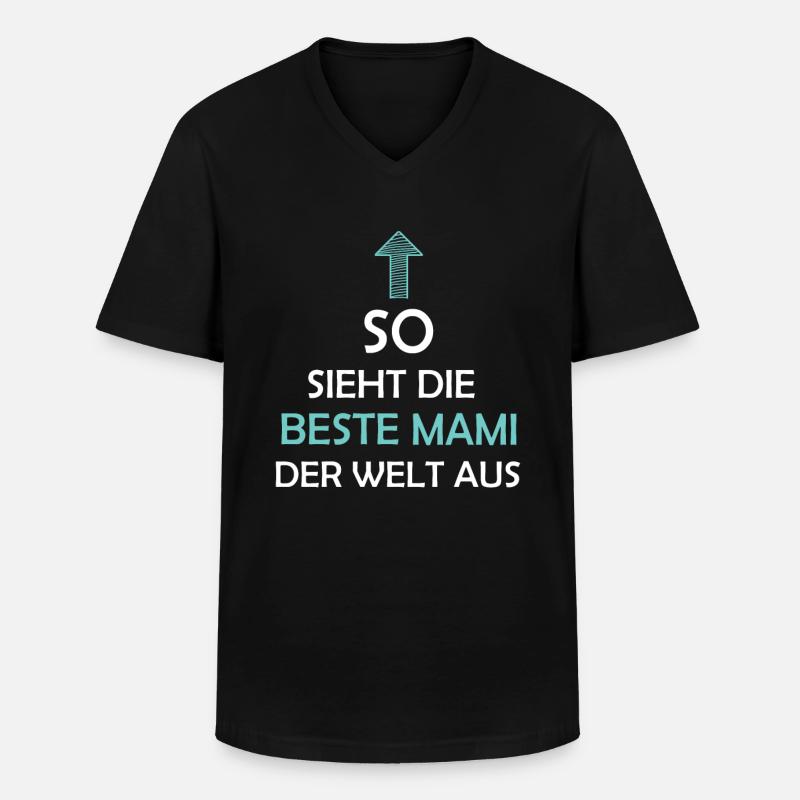 Beste Mami Mami Geschenkidee - Männer-T-Shirt mit V-Ausschnitt - Schwarz