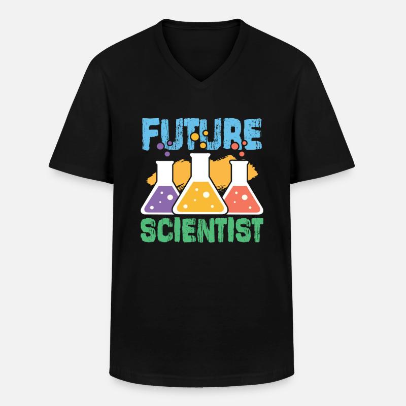 Science Wissenschaft Atom - Männer-T-Shirt mit V-Ausschnitt - Schwarz