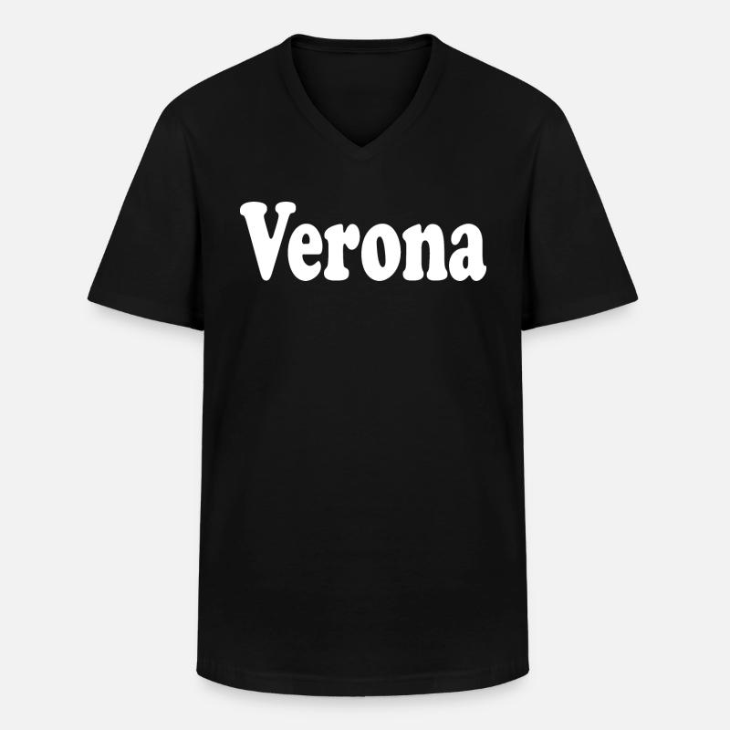verona - Männer-T-Shirt mit V-Ausschnitt - Schwarz