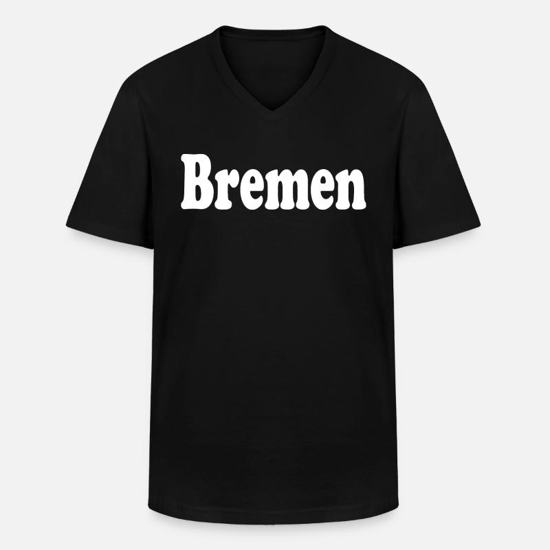 bremen - Männer-T-Shirt mit V-Ausschnitt - Schwarz