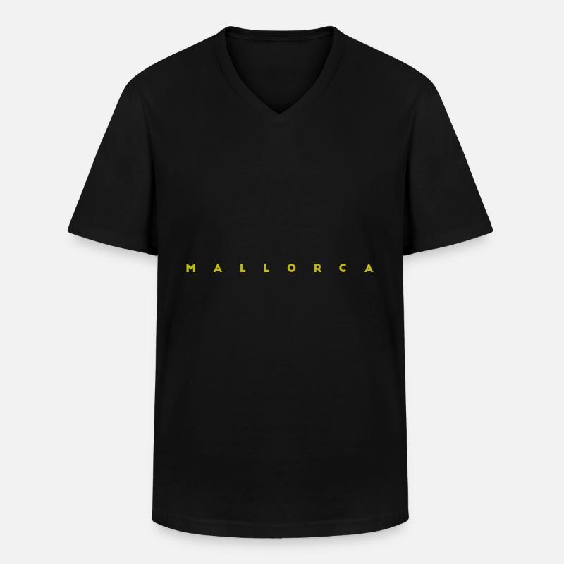 Mallorca Spruch Urlaub Geschenk - Männer-T-Shirt mit V-Ausschnitt - Schwarz