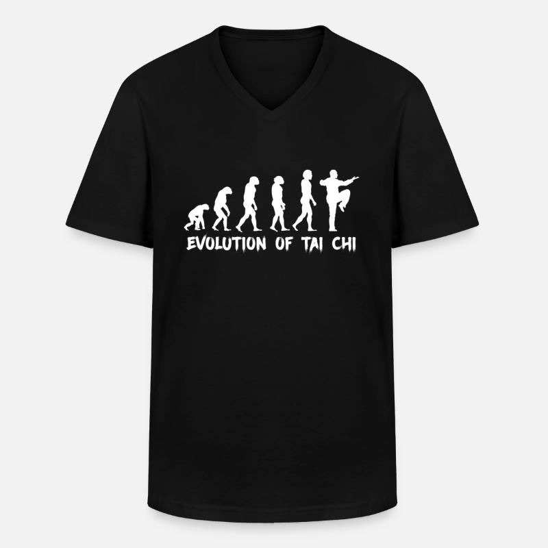 Evolution du Tai Chi - T-shirt col V Homme - noir