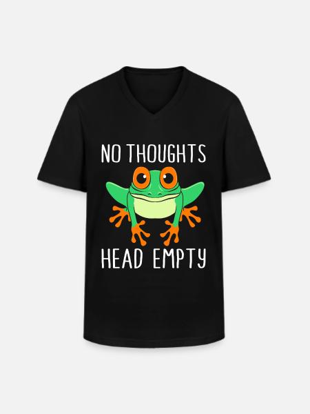 Tree Frog Frog - Men's V-Neck T-Shirt - black