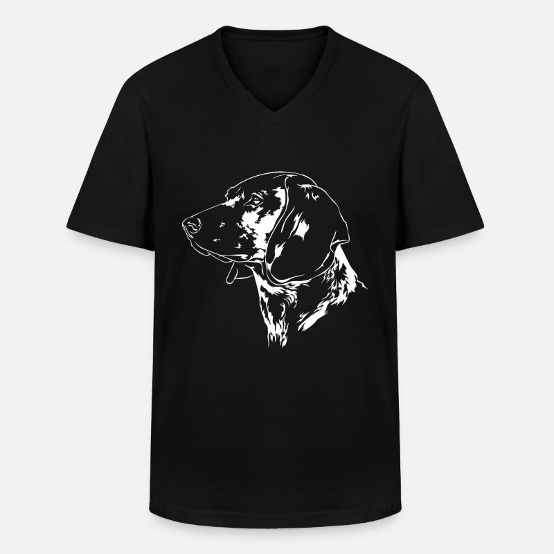 BAYERISCHER GEBIRGSSCHWEIßHUND Jagdhunde Wilsigns - Männer-T-Shirt mit V-Ausschnitt - Schwarz