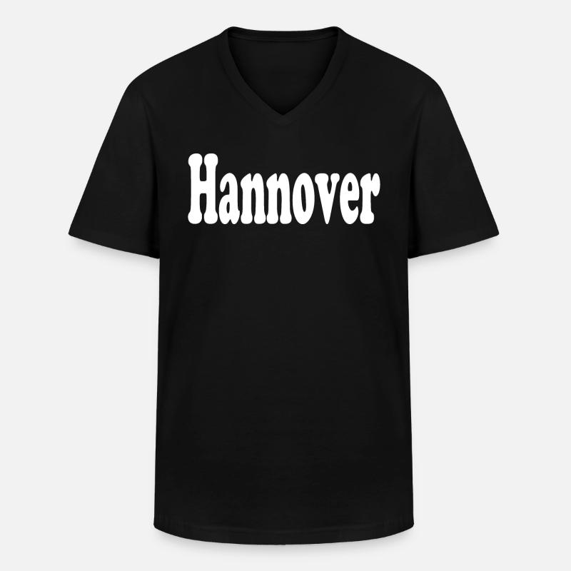 Hannover - Männer-T-Shirt mit V-Ausschnitt - Schwarz
