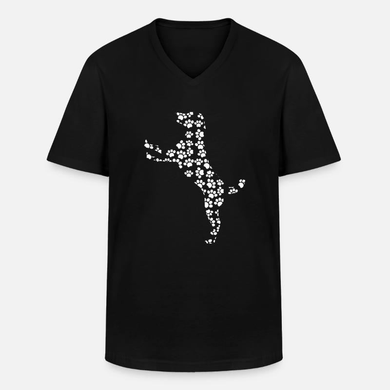 Labrador - Männer-T-Shirt mit V-Ausschnitt - Schwarz