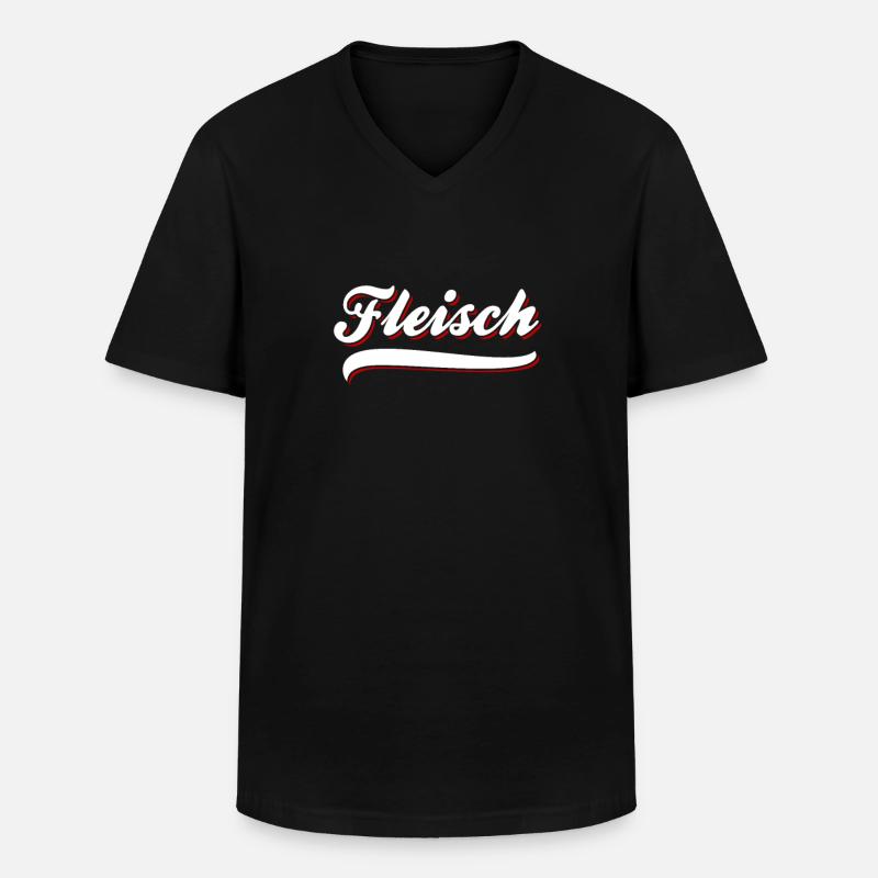 Fleisch - Männer-T-Shirt mit V-Ausschnitt - Schwarz