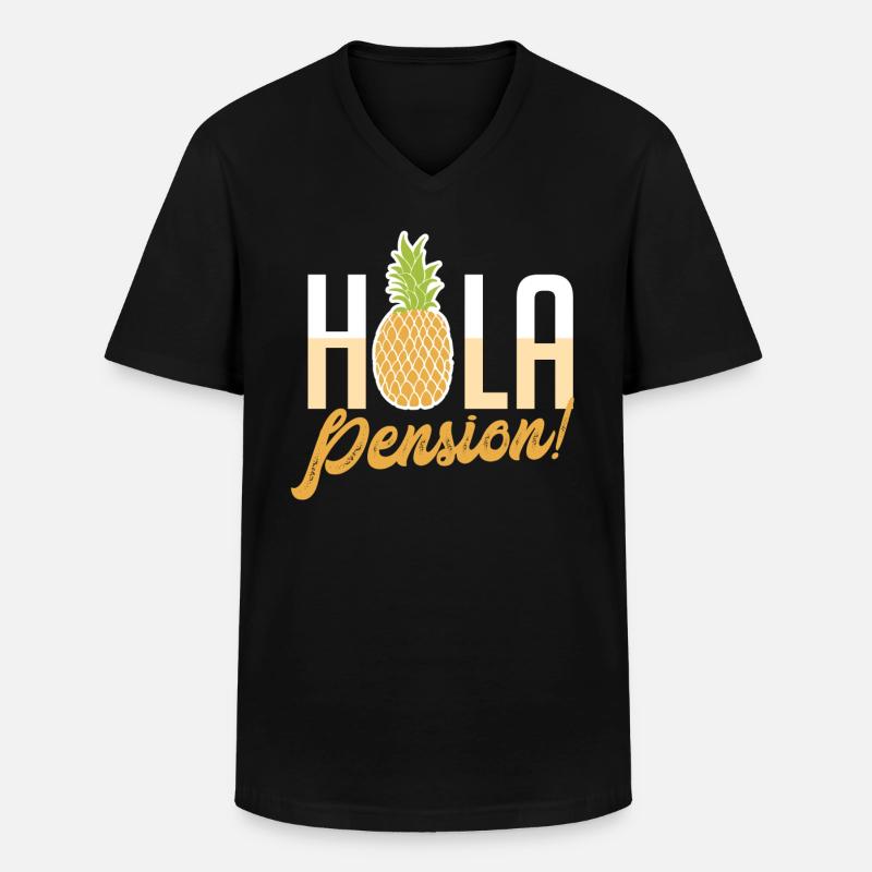 Pension Ruhestand - Männer-T-Shirt mit V-Ausschnitt - Schwarz