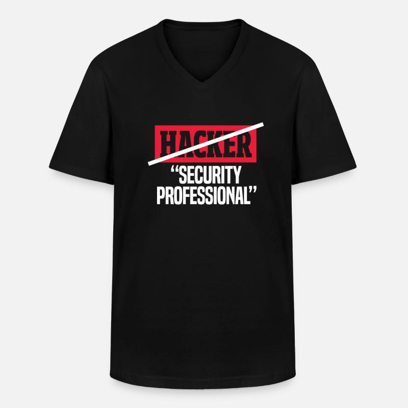 Hacker - Männer-T-Shirt mit V-Ausschnitt - Schwarz