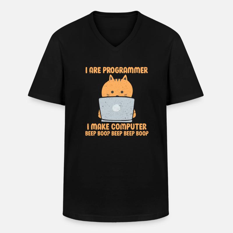 Programmierer - Männer-T-Shirt mit V-Ausschnitt - Schwarz