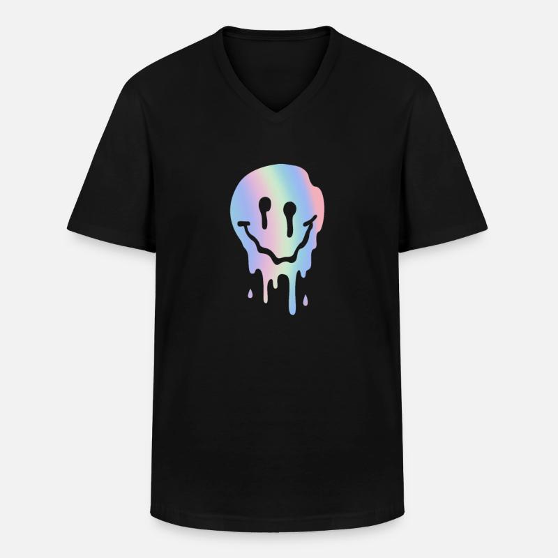 Techno - Männer-T-Shirt mit V-Ausschnitt - Schwarz