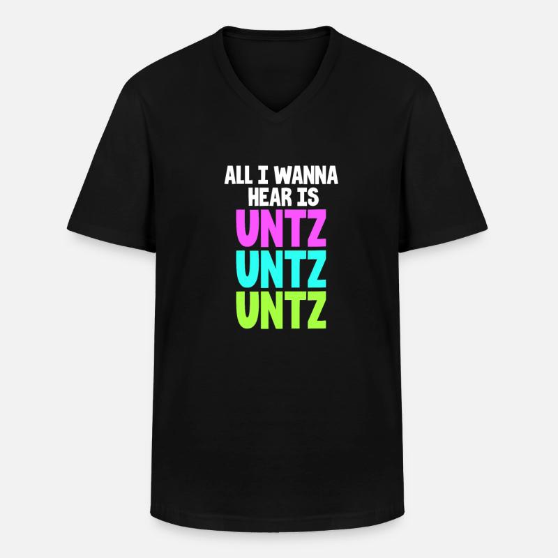 Techno - Männer-T-Shirt mit V-Ausschnitt - Schwarz