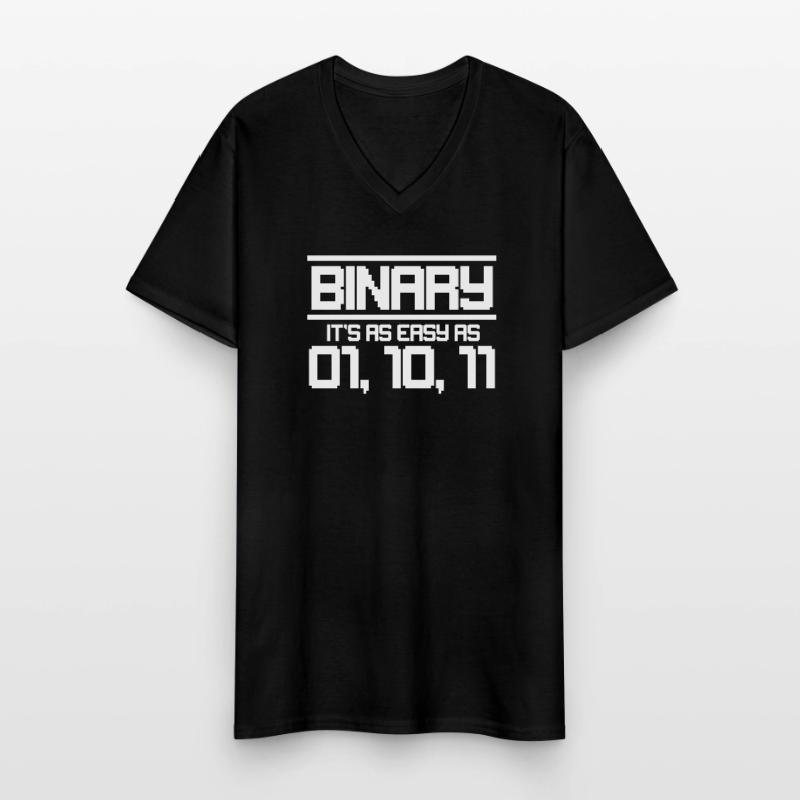 Binary code Men's V-Neck T-Shirt