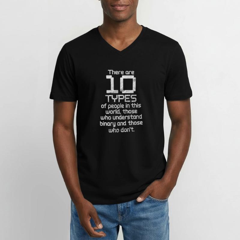 Binary code Men's V-Neck T-Shirt