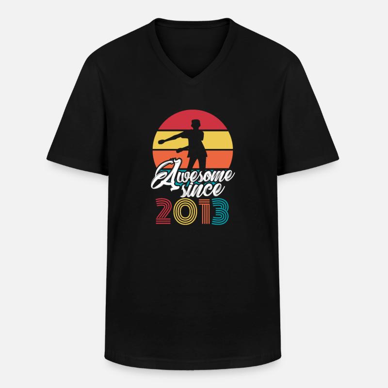 2013 Floss Dance - Männer-T-Shirt mit V-Ausschnitt - Schwarz