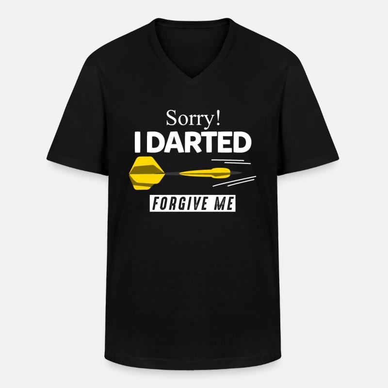 Dart Dartpfeil - Männer-T-Shirt mit V-Ausschnitt - Schwarz