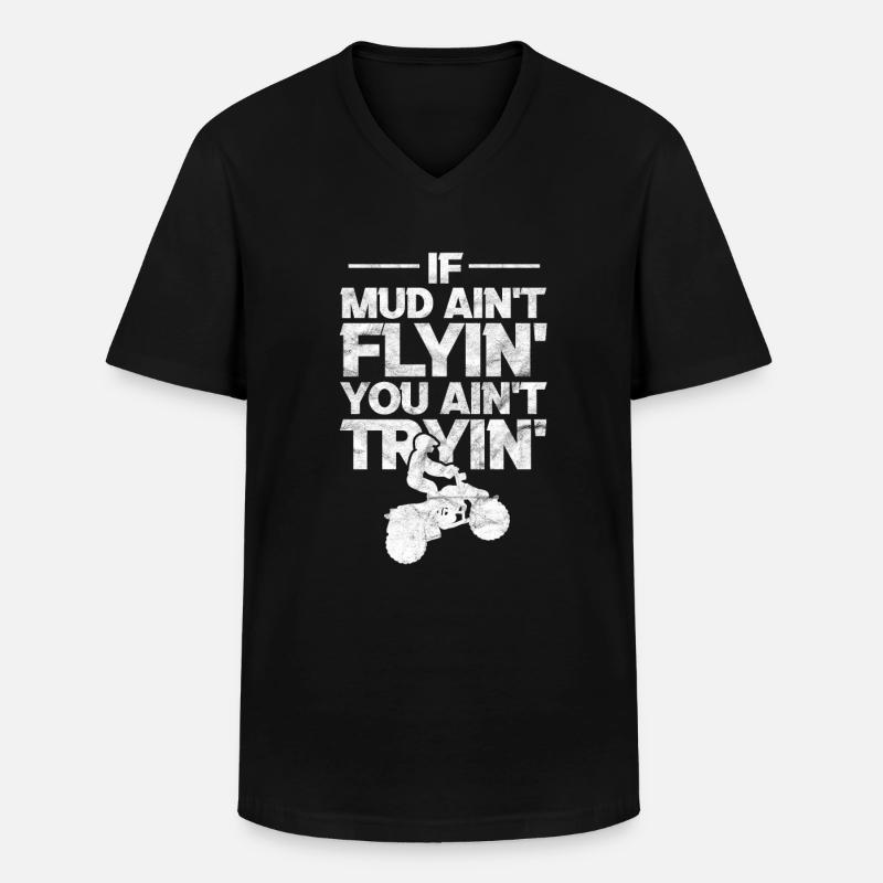 Atv Quad - Männer-T-Shirt mit V-Ausschnitt - Schwarz