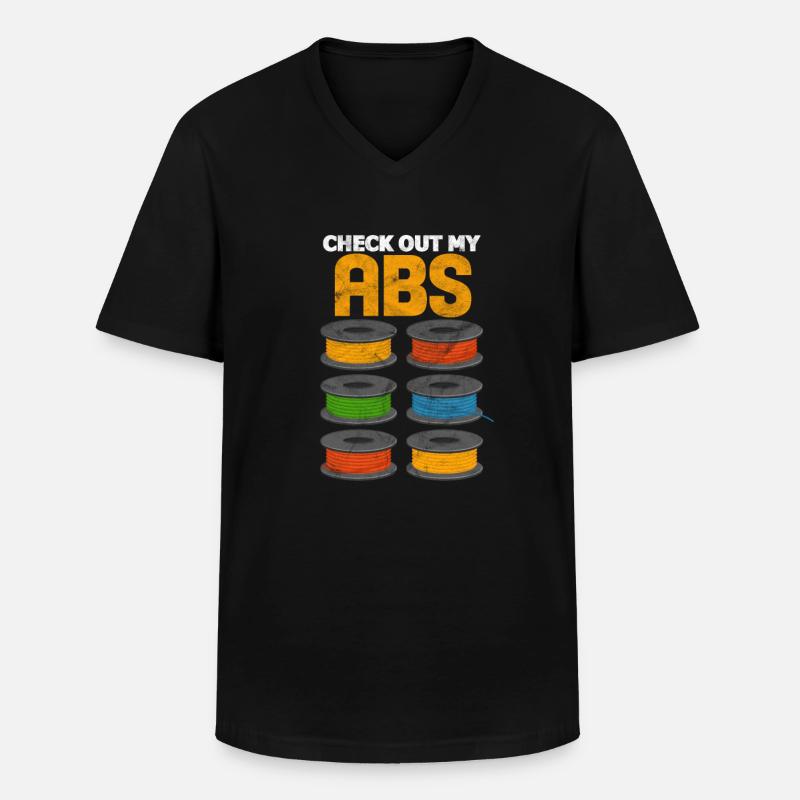 3d Drucker - Männer-T-Shirt mit V-Ausschnitt - Schwarz