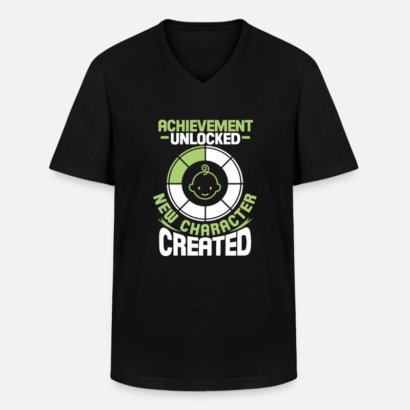 Schwangerschaft - Männer-T-Shirt mit V-Ausschnitt - Schwarz