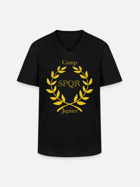Camp Jupiter God Fantasy Greek - Men's V-Neck T-Shirt - black