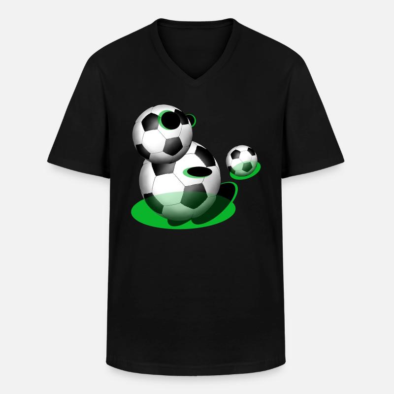 Calciatori Calcio - Maglietta da uomo classica con scollo a V - nero