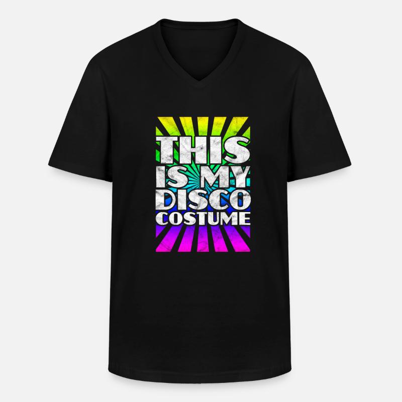 Disco - Männer-T-Shirt mit V-Ausschnitt - Schwarz