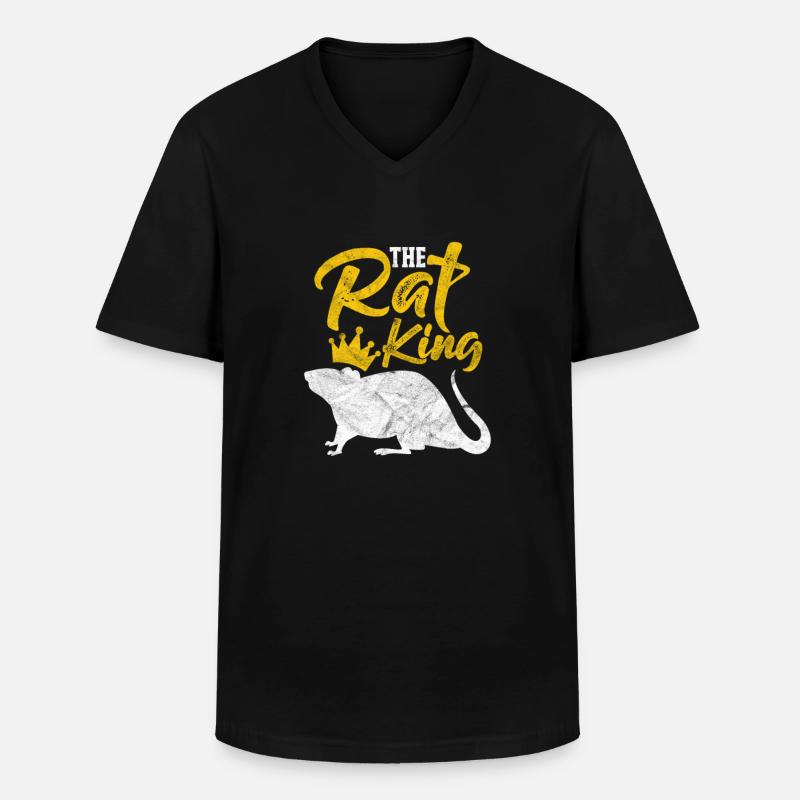Ratte - Männer-T-Shirt mit V-Ausschnitt - Schwarz