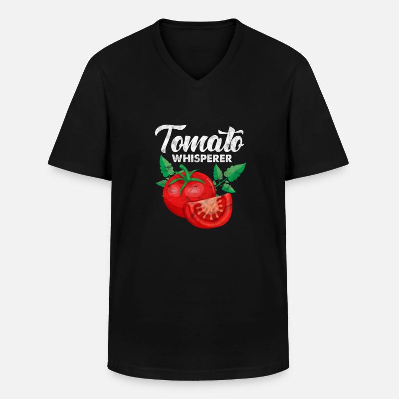 Tomate - Männer-T-Shirt mit V-Ausschnitt - Schwarz