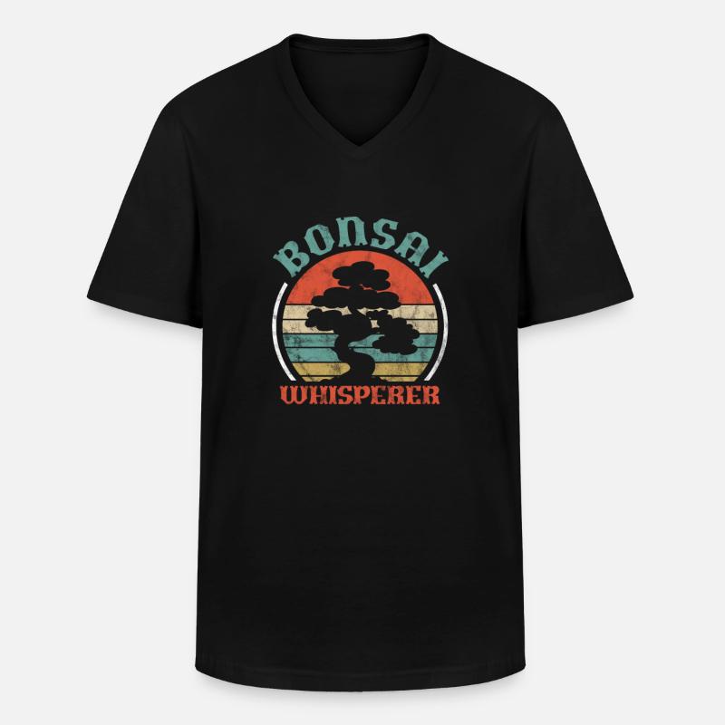 Bonsai - Männer-T-Shirt mit V-Ausschnitt - Schwarz