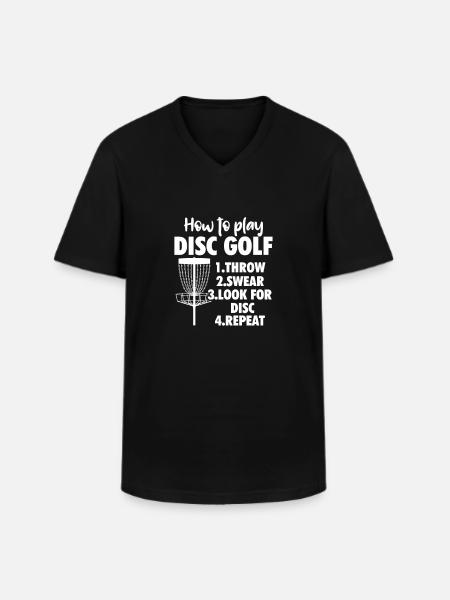 Disc Golf Frisbee Disc Golf Gave - Klassisk herre T-shirt med V-udskæring - sort