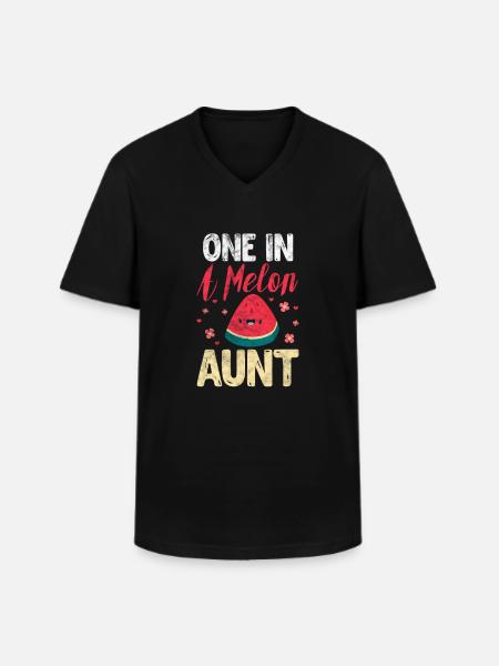 Aunt - Men's V-Neck T-Shirt - black