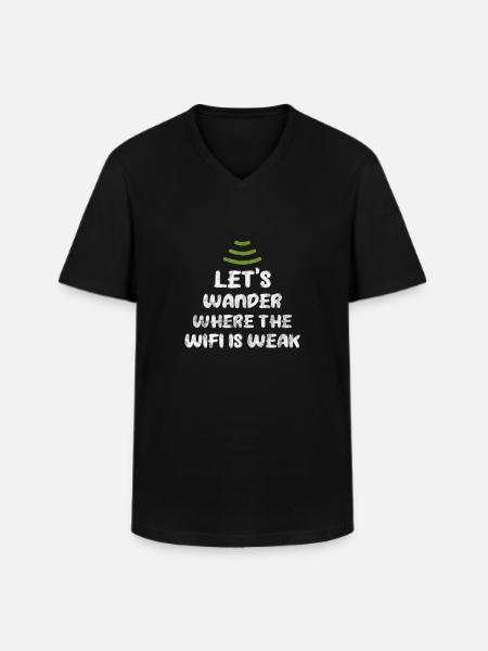 Forest - Men's V-Neck T-Shirt - black