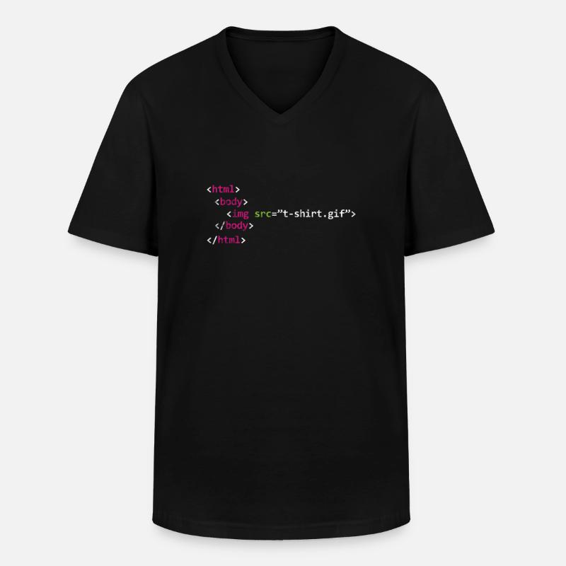 Programmer - Men's V-Neck T-Shirt - black