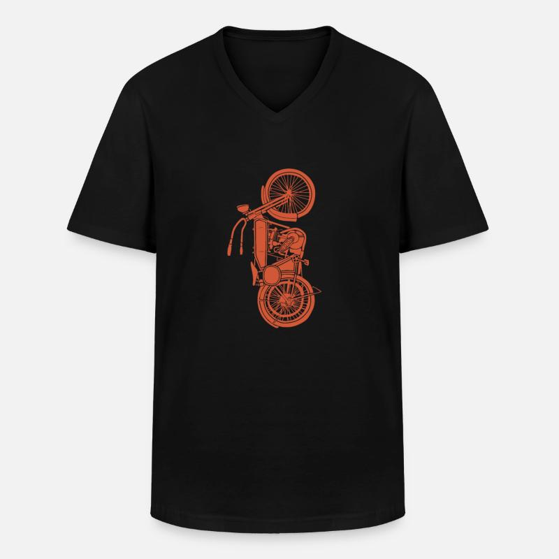 Biker - Männer-T-Shirt mit V-Ausschnitt - Schwarz