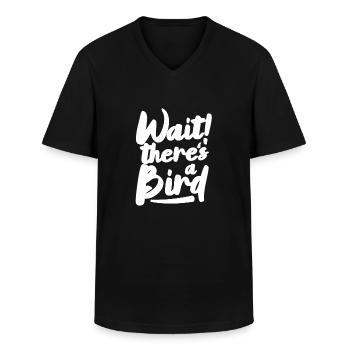 Ornithologie - T-shirt col V Homme - noir - Devant - AI Model Male 178 dark (178cm)
