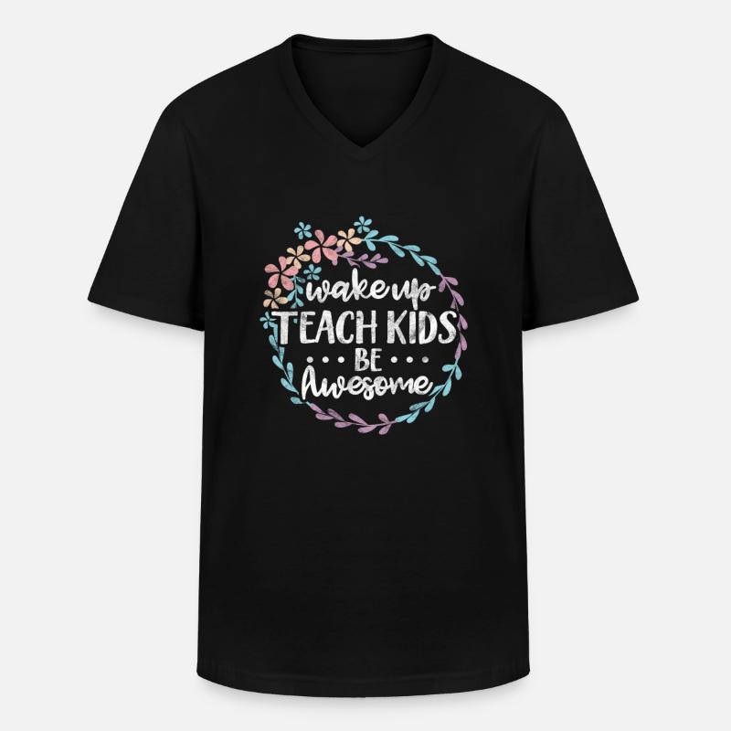 Lehrer Lehrerin - Männer-T-Shirt mit V-Ausschnitt - Schwarz