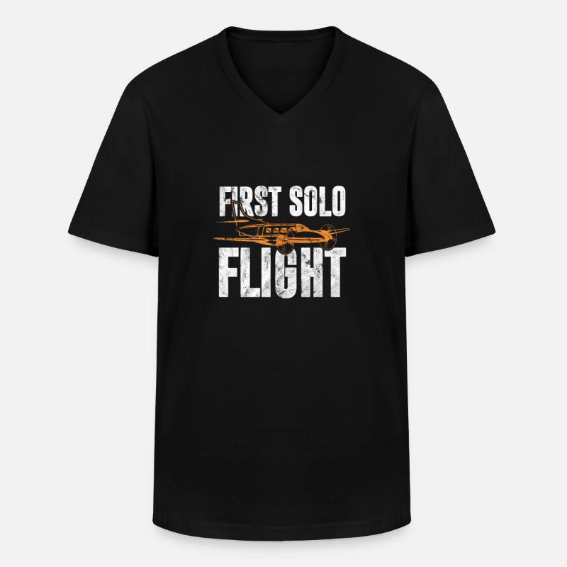 Pilot - Männer-T-Shirt mit V-Ausschnitt - Schwarz