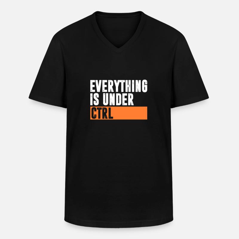 Computer - Männer-T-Shirt mit V-Ausschnitt - Schwarz