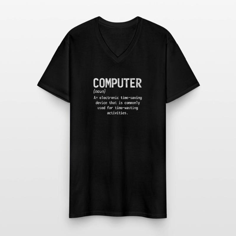 Computer Nerd PC Programmer Computer Science Gift Men's V-Neck T-Shirt
