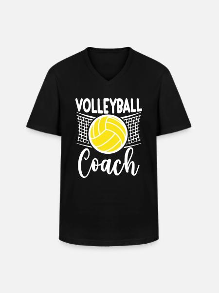 Volleyball Coach - Men's V-Neck T-Shirt - black