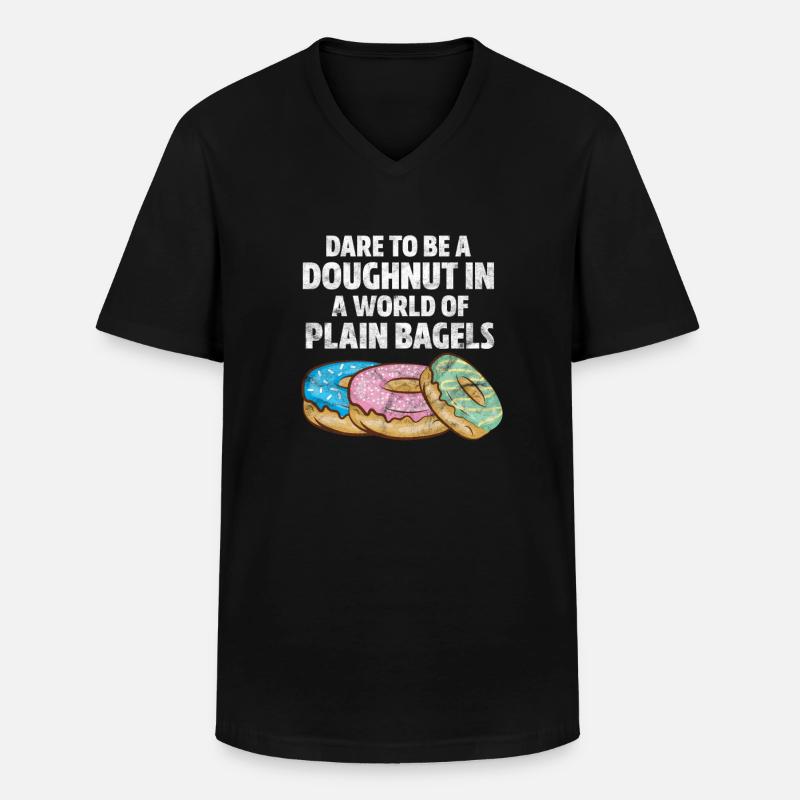 Donut - Männer-T-Shirt mit V-Ausschnitt - Schwarz